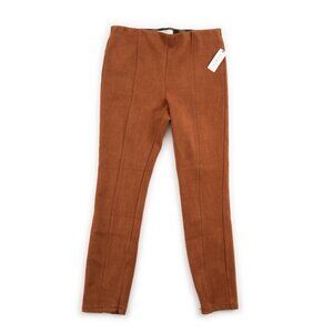 NEW ANTHROPOLOGIE Cedar tan faux suede skinny pants size 30